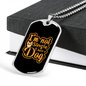 Not Single Have Dog Yellow Necklace Stainless Steel or 18k Gold Dog Tag 24" Chain-Express Your Love Gifts