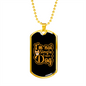 Not Single Have Dog Yellow Necklace Stainless Steel or 18k Gold Dog Tag 24" Chain-Express Your Love Gifts