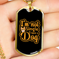 Not Single Have Dog Yellow Necklace Stainless Steel or 18k Gold Dog Tag 24" Chain-Express Your Love Gifts