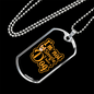 Not Single Have Dog Yellow Necklace Stainless Steel or 18k Gold Dog Tag 24" Chain-Express Your Love Gifts