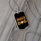 Not Single I Have a Dog Brown Necklace Stainless Steel or 18k Gold Dog Tag 24" Chain-Express Your Love Gifts