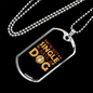 Not Single I Have a Dog Brown Necklace Stainless Steel or 18k Gold Dog Tag 24" Chain-Express Your Love Gifts