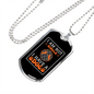 Not Single I Have a Dog Orange Necklace Stainless Steel or 18k Gold Dog Tag 24" Chain-Express Your Love Gifts
