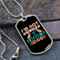 Not Single I Have a Dog Peach Necklace Stainless Steel or 18k Gold Dog Tag 24" Chain-Express Your Love Gifts