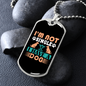 Not Single I Have a Dog Peach Necklace Stainless Steel or 18k Gold Dog Tag 24" Chain-Express Your Love Gifts