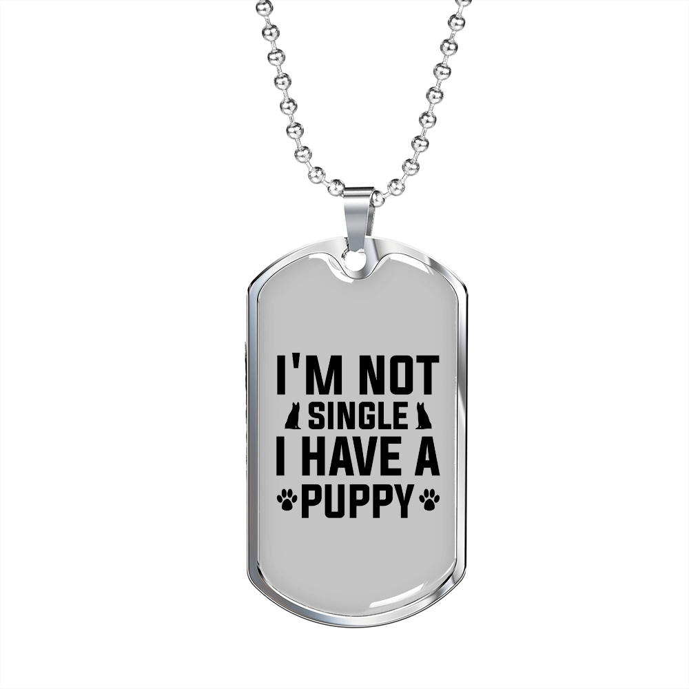 Not Single Necklace Stainless Steel or 18k Gold Dog Tag 24" Chain-Express Your Love Gifts