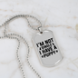 Not Single Necklace Stainless Steel or 18k Gold Dog Tag 24" Chain-Express Your Love Gifts