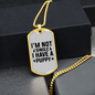 Not Single Necklace Stainless Steel or 18k Gold Dog Tag 24" Chain-Express Your Love Gifts