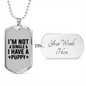 Not Single Necklace Stainless Steel or 18k Gold Dog Tag 24" Chain-Express Your Love Gifts