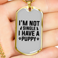 Not Single Necklace Stainless Steel or 18k Gold Dog Tag 24" Chain-Express Your Love Gifts