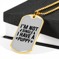 Not Single Necklace Stainless Steel or 18k Gold Dog Tag 24" Chain-Express Your Love Gifts