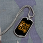 Not Single Yellow Necklace Stainless Steel or 18k Gold Dog Tag 24" Chain-Express Your Love Gifts