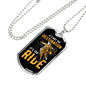 Not The Destination It'S The Ridebiker Necklace Stainless Steel or 18k Gold Dog Tag 24"-Express Your Love Gifts