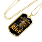 Not The Destination It'S The Ridebiker Necklace Stainless Steel or 18k Gold Dog Tag 24"-Express Your Love Gifts
