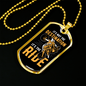 Not The Destination It'S The Ridebiker Necklace Stainless Steel or 18k Gold Dog Tag 24"-Express Your Love Gifts