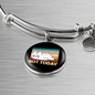 Not Today Cat Bracelet Stainless Steel or 18k Gold Circle Bangle-Express Your Love Gifts