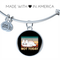 Not Today Cat Bracelet Stainless Steel or 18k Gold Circle Bangle-Express Your Love Gifts