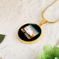 Not Today Cat Circle Necklace Stainless Steel or 18k Gold 18-22"-Express Your Love Gifts