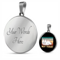 Not Today Cat Circle Necklace Stainless Steel or 18k Gold 18-22"-Express Your Love Gifts