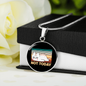 Not Today Cat Circle Necklace Stainless Steel or 18k Gold 18-22"-Express Your Love Gifts