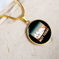 Not Today Cat Circle Necklace Stainless Steel or 18k Gold 18-22"-Express Your Love Gifts