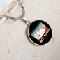 Not Today Cat Circle Necklace Stainless Steel or 18k Gold 18-22"-Express Your Love Gifts