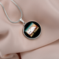 Not Today Cat Circle Necklace Stainless Steel or 18k Gold 18-22"-Express Your Love Gifts