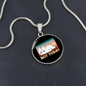 Not Today Cat Circle Necklace Stainless Steel or 18k Gold 18-22"-Express Your Love Gifts