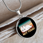 Not Today Cat Circle Necklace Stainless Steel or 18k Gold 18-22"-Express Your Love Gifts