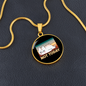 Not Today Cat Circle Necklace Stainless Steel or 18k Gold 18-22"-Express Your Love Gifts