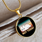 Not Today Cat Circle Necklace Stainless Steel or 18k Gold 18-22"-Express Your Love Gifts