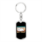 Not Today Cat Keychain Stainless Steel or 18k Gold Dog Tag Keyring-Express Your Love Gifts