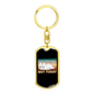 Not Today Cat Keychain Stainless Steel or 18k Gold Dog Tag Keyring-Express Your Love Gifts
