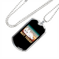 Not Today Cat Necklace Stainless Steel or 18k Gold Dog Tag 24" Chain-Express Your Love Gifts