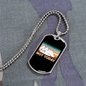 Not Today Cat Necklace Stainless Steel or 18k Gold Dog Tag 24" Chain-Express Your Love Gifts