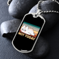 Not Today Cat Necklace Stainless Steel or 18k Gold Dog Tag 24" Chain-Express Your Love Gifts