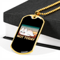 Not Today Cat Necklace Stainless Steel or 18k Gold Dog Tag 24" Chain-Express Your Love Gifts