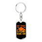 Not Today Cycling Keychain Stainless Steel or 18k Gold Dog Tag Keyring-Express Your Love Gifts
