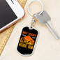 Not Today Cycling Keychain Stainless Steel or 18k Gold Dog Tag Keyring-Express Your Love Gifts