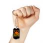 Not Today Cycling Necklace Stainless Steel or 18k Gold Dog Tag 24"-Express Your Love Gifts