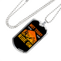 Not Today Cycling Necklace Stainless Steel or 18k Gold Dog Tag 24"-Express Your Love Gifts
