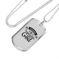 Nothing Impossible Christian Necklace Stainless Steel or 18k Gold Dog Tag 24" Chain-Express Your Love Gifts