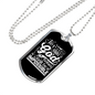 Nothing Impossible With God Christian Necklace Stainless Steel or 18k Gold Dog Tag 24" Chain-Express Your Love Gifts