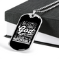 Nothing Impossible With God Christian Necklace Stainless Steel or 18k Gold Dog Tag 24" Chain-Express Your Love Gifts
