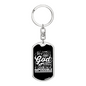 Nothing Impossible With God Keychain Stainless Steel or 18k Gold Dog Tag Keyring-Express Your Love Gifts