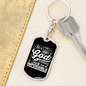 Nothing Impossible With God Keychain Stainless Steel or 18k Gold Dog Tag Keyring-Express Your Love Gifts