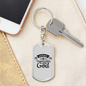 Nothing Is Impossible Keychain Stainless Steel or 18k Gold Dog Tag Keyring-Express Your Love Gifts