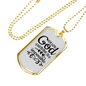 Nothing Is Impossible Necklace Stainless Steel or 18k Gold Dog Tag 24" Chain-Express Your Love Gifts