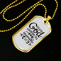 Nothing Is Impossible Necklace Stainless Steel or 18k Gold Dog Tag 24" Chain-Express Your Love Gifts