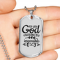 Nothing Is Impossible Necklace Stainless Steel or 18k Gold Dog Tag 24" Chain-Express Your Love Gifts